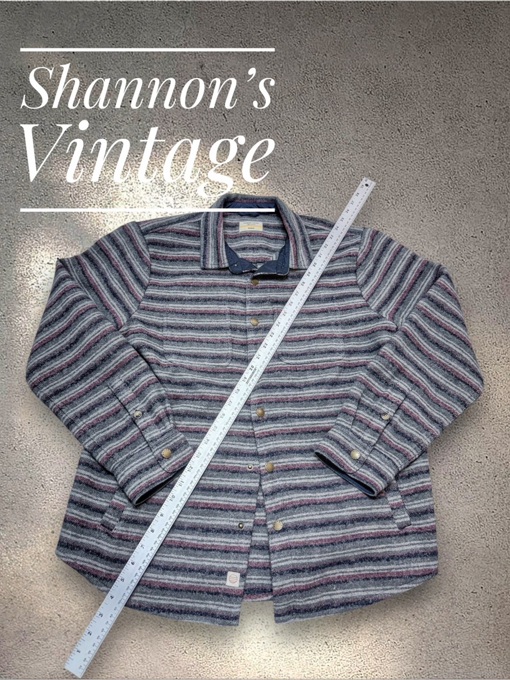 Marine Layer Men's Marge (M/L) Striped Snap Shacket Overshirt A11